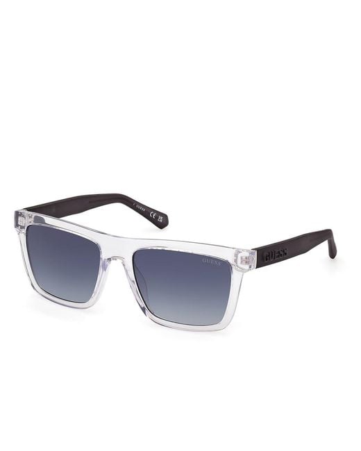 GU0016626W55 Sunglass di Guess in Blue da Uomo