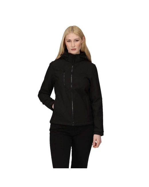 Professional Venturer 3-Layer Printable Hooded Softshell Jacket Giacca di Regatta in Black