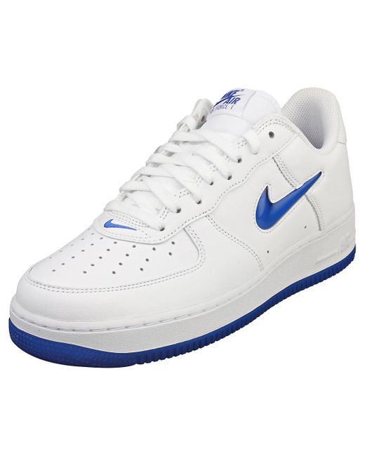 Nike Air Force 1 Low Retro Mens Fashion Trainers In White Blue - 7.5 Uk for men