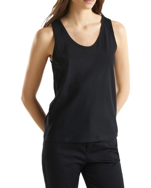 Benetton Black 3bvxdh00s Tank Top Undershirt