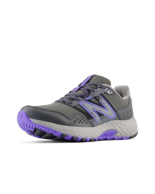 New Balance Blue , Wt410v8 Trail Running Shoe, Shadow Grey/electric Indigo/black, 6.5 Uk Wide