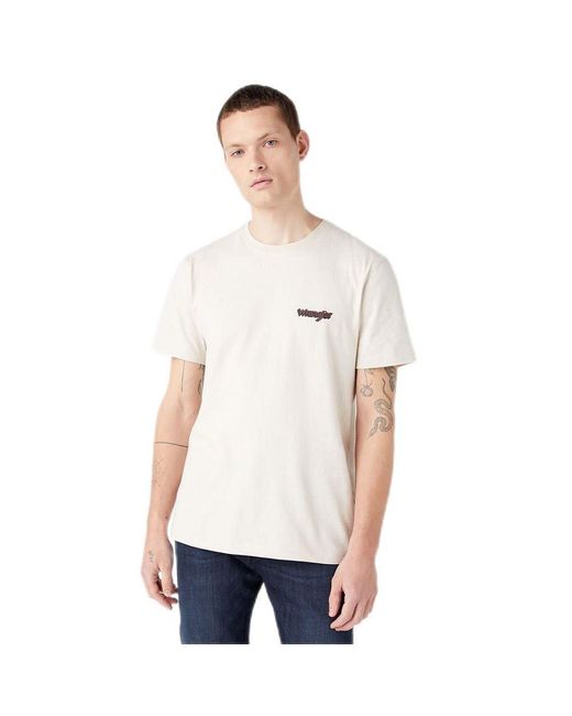 Wrangler Graphic Logo Tee T-Shirt in White für Herren