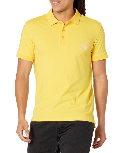 Emporio Armani Essential Short Sleeve Polo Shirt in Yellow für Herren