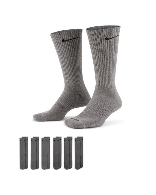Nike Gray Everyday Plus Cushion Crew Training Socks for men