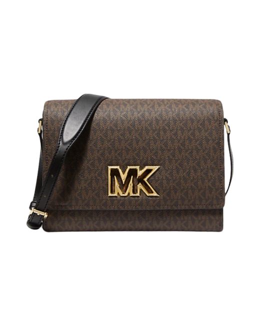 Michael Kors Brown Mimi Medium Leather Messenger Bag