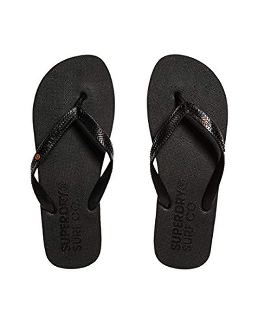 superdry black flip flops