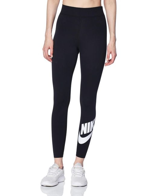 Nike Sportswear Classics legging Met Hoge Taille En Graphic in het Black
