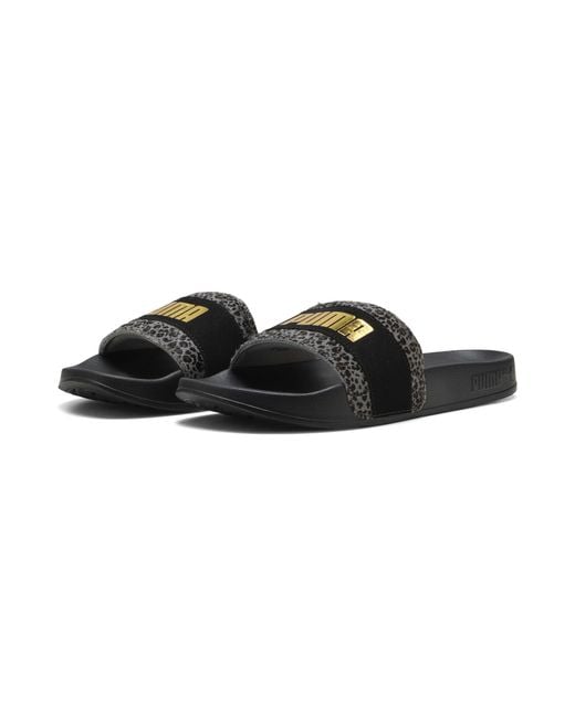 PUMA Vrouwen Leadcat 2.0 Animal Flair Slide Sandaal in het Black