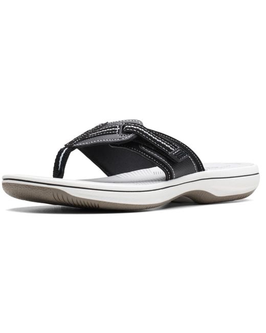 Clarks Black Brinkley Jazz Flip Flop