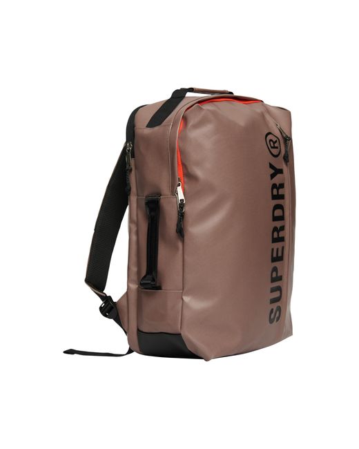 Superdry Brown Tarp 35-Liter-Rucksack Dunkelbeige Strukturiert 1SIZE