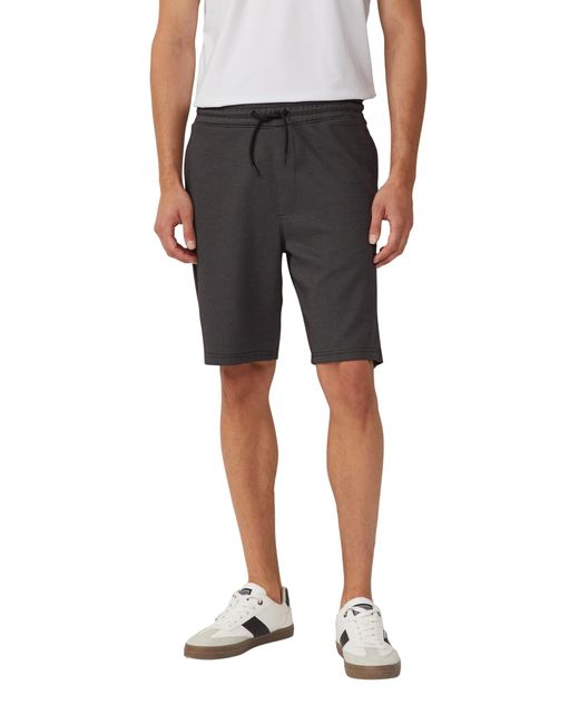 S.oliver Detroit: Strukturierte Jog-Bermuda im Relaxed Fit in Black für Herren