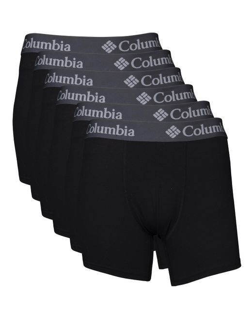Columbia Black Amazon Exclusive 6 Pack Performance Boxer Brief for men