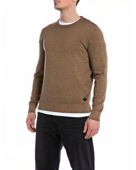 Replay Gray Uk2508 Sweater for men