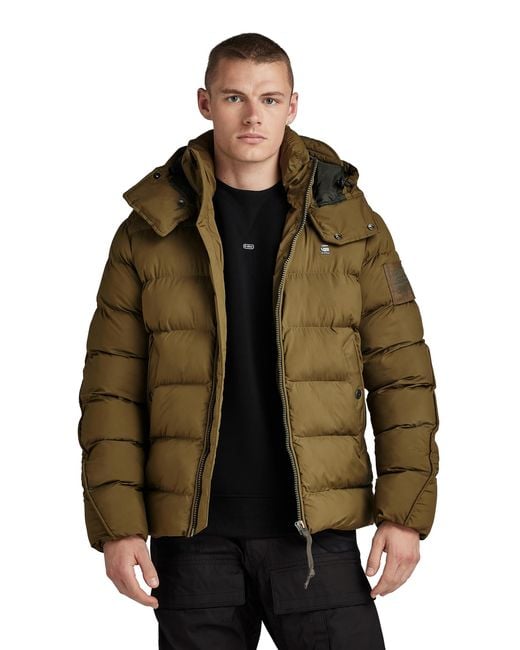 G-Star G-Whistler Gewatteerd Jack Met Capuchon in het Brown voor heren