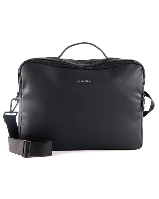 Calvin Klein Black Must Pique 2g Conv Laptop Bag Computer for men