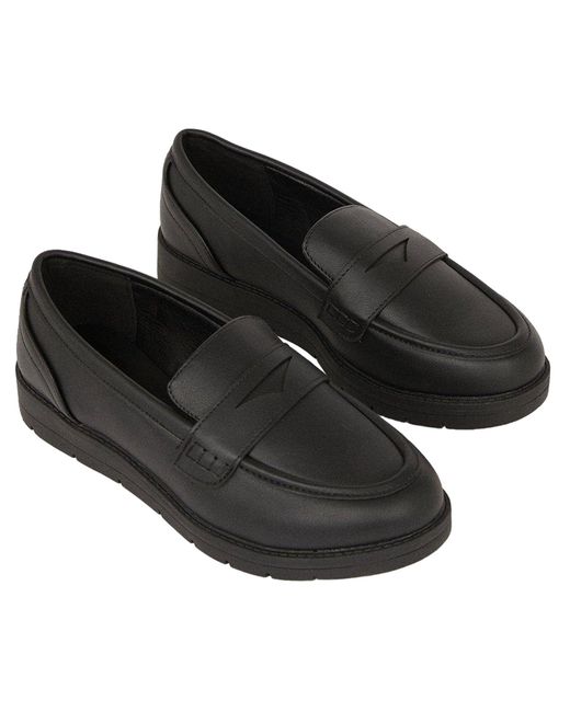 Dorothy Perkins Black Lilly Wedge Loafer For