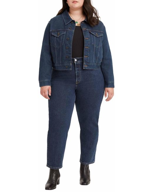 Levi's Black Plus Size 501 Crop Jeans