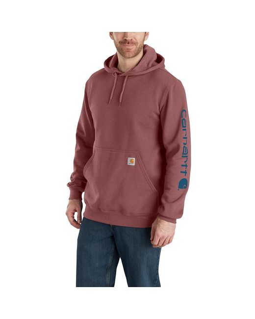 Carhartt Red Loose Fit Midweight Logo Sleeve Graphic Sweatshirt for men