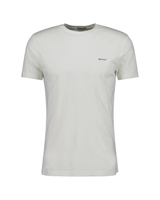 Gant Gray Contrast Logo Ss T-shirt for men