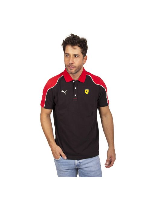 PUMA Red Scuderia Ferrari Race Polo T-shirt for men