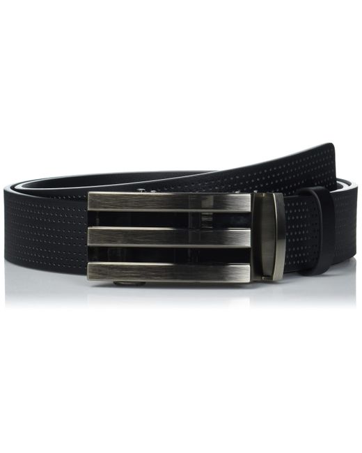Adidas Black Golf Standard 3-stripes Pu No Hole Belt for men