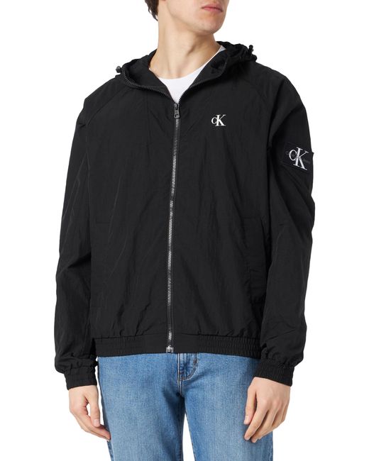 Calvin Klein Black Jacket For Transition Weather for men