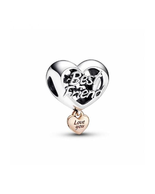 Moments Charm Cœur inscription « Family » Pandora en coloris White