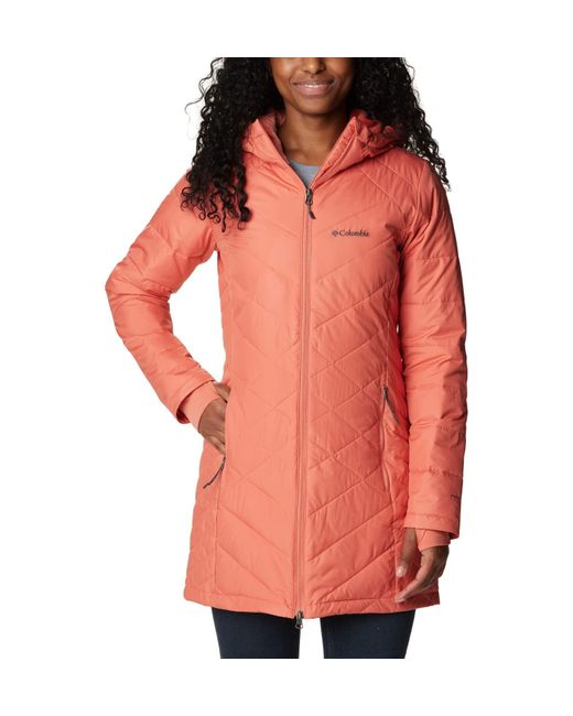Columbia Orange Discontinued Heavenly Long Hooded Jacket
