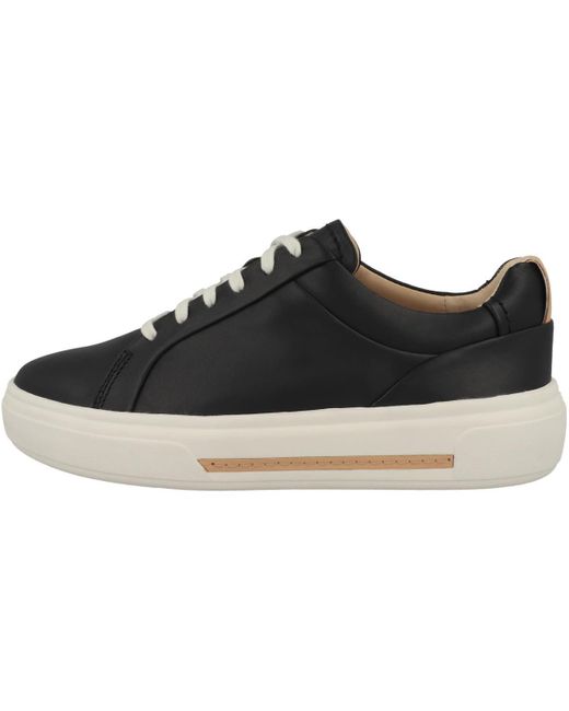 Clarks Blue Hollyhock Walk Leather Shoes In Black Wide Fit Size 3