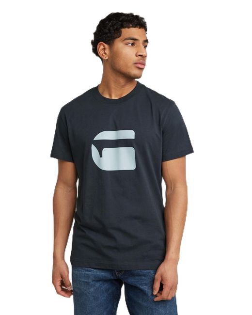 Logo Burger R T T-Shirt di G-Star RAW in Blue da Uomo