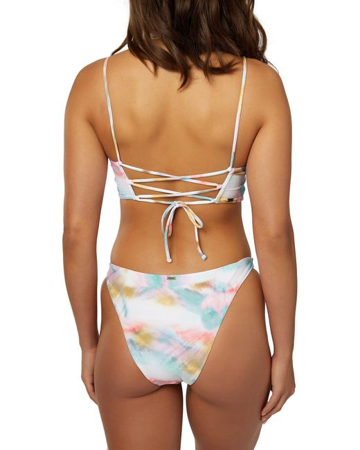 O'neill Sportswear White S Swim Of The Wave Middles Bralette Bikini Top
