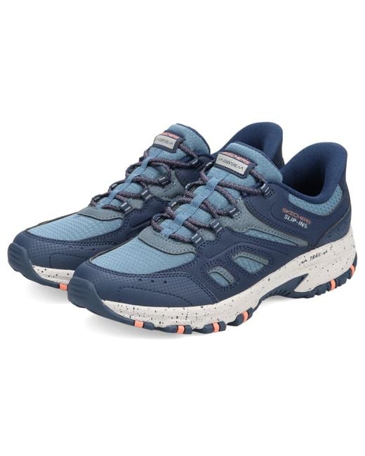 Skechers Slip-ins Hillcrest Kamalino Synthetische Wandelschoenen Voor Dames In Marineblauw/koraal in het Blue