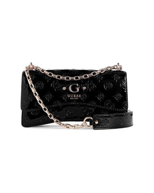 Guess Black Gerty Umwandelbare Crossbody-Klappe Umhängetasche