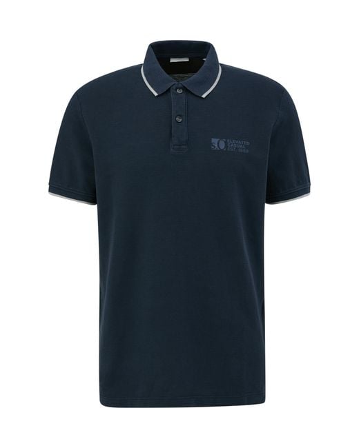 S.oliver Poloshirt mit Logo Print in Blue für Herren
