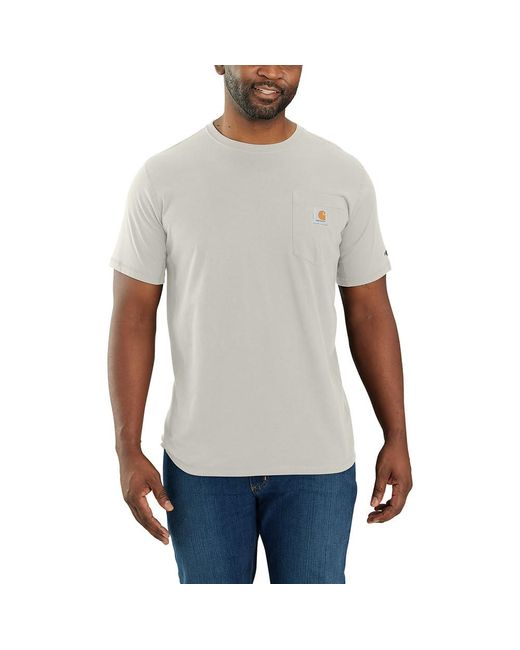 Carhartt Gray Force Relaxed Fit Midweight Short-sleeve Pocket T-shirt for men