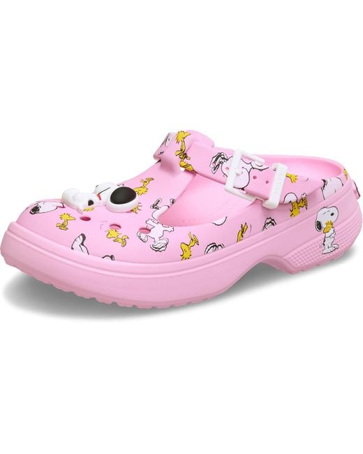 CROCSTM Pink Peanuts Mary Jane Clog