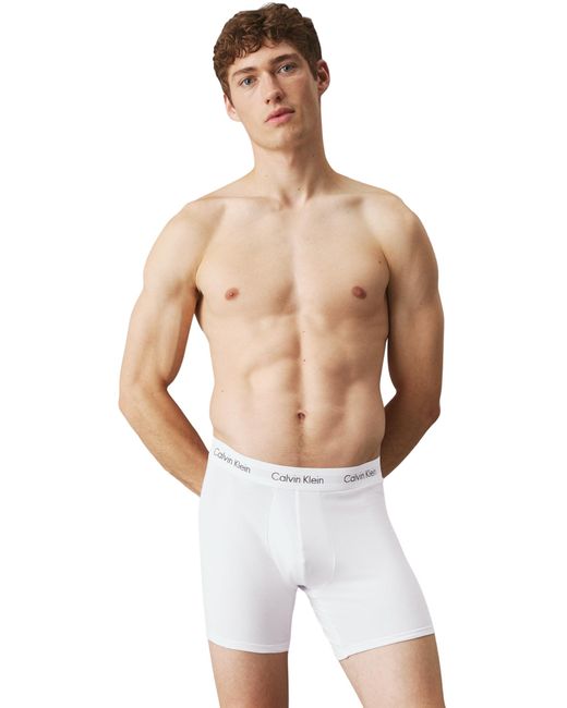 Calvin Klein Boxer Briefs aus Baumwolle mit Stretch in White für Herren