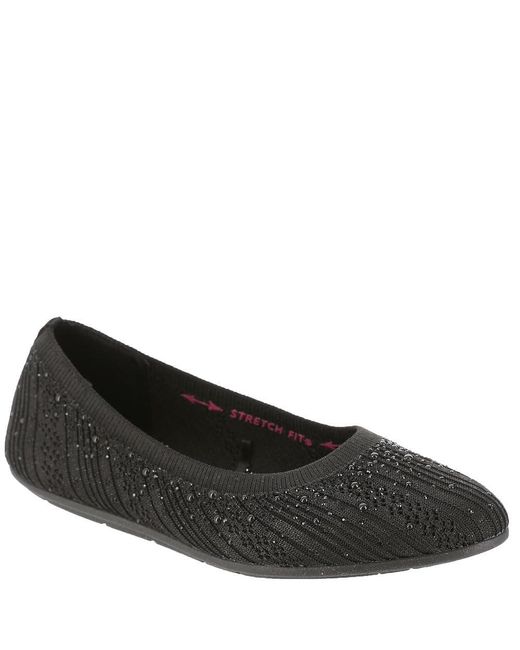 Skechers Black Modern Comfort Cleo 2.0-glitzy Daze Ballet Flat