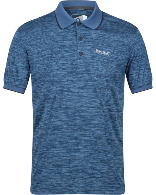 Regatta Blue S Remex Ii Short Sleeve Quick Drying Polo Shirt for men
