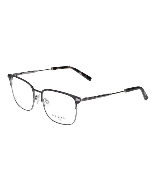 Ted Baker Black Damon Tb4343 Sleek Grey Square Full Rim Eyeglasses for men