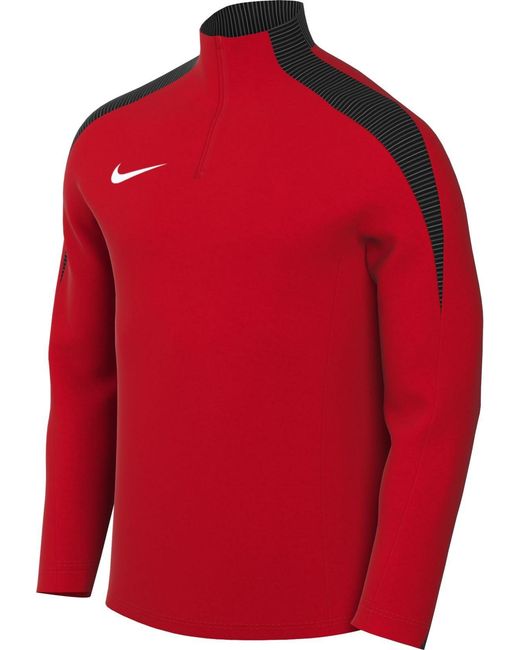 Nike M Nk Df Strk24 Drill Top K Top Met Lange Mouwen Voor in het Red voor heren