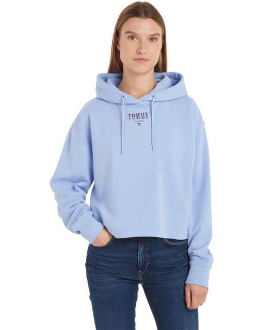 Tommy Jeans Sudadera Mujer Tjw Rlx Essential Logo Hoodie con capucha Tommy Hilfiger de color Blue