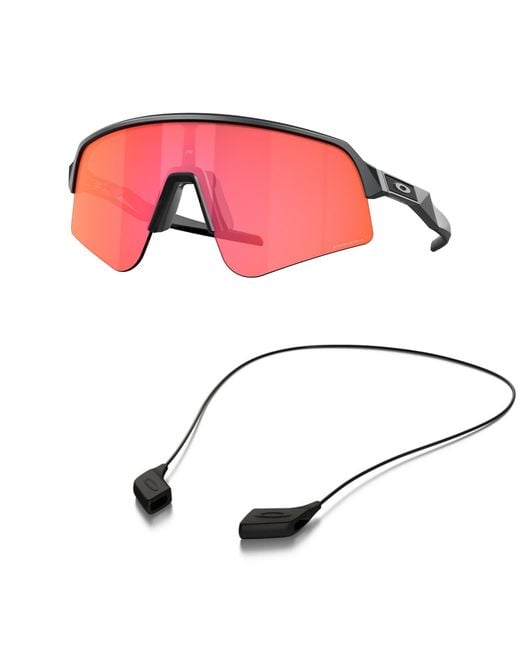 Lot de lunettes de soleil : OO 9465 SUTRO LITE SWEEP 946502 Matte Carbon Accessory Shiny Black leash kit Oakley pour homme en coloris Pink