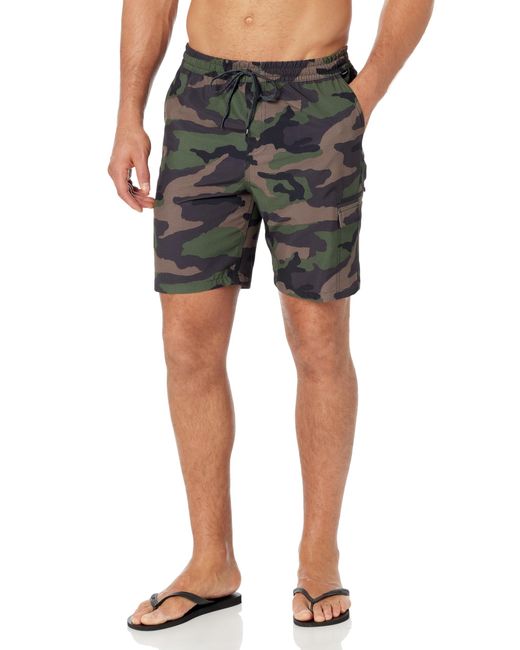 Quiksilver Black Taxer Cargo Amphibian 18 Hybrid Short for men