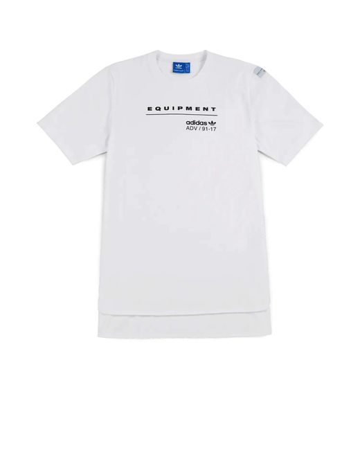 Adidas White Originals Eqt Logo Tee for men
