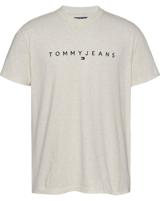 Tommy Hilfiger TJM Reg Linear Logo Tee EXT Dm0dm20744 S/S T-Shirt in White für Herren
