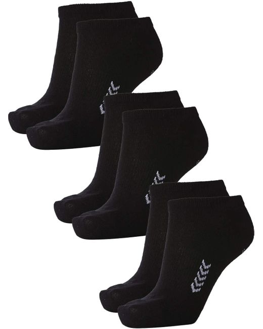 Hummel Black Sneaker Sport Socken im 3er Pack I schwarz 46-48