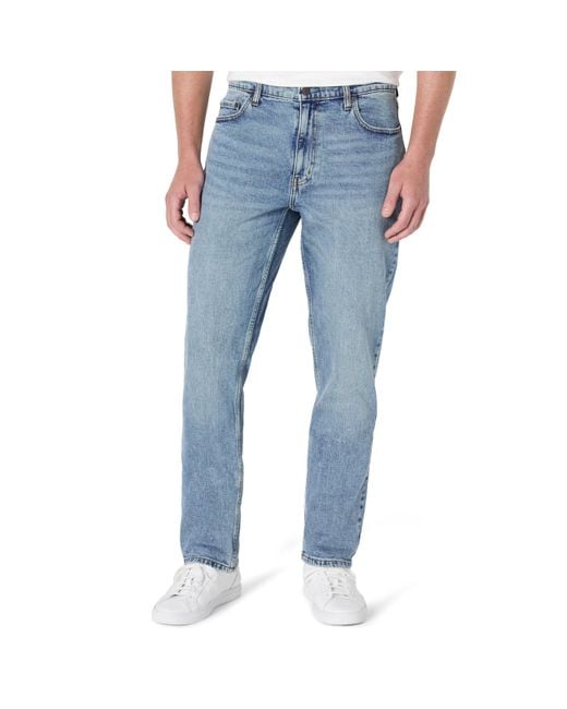 Pantalones Vaqueros de Corte Atlético y Baja Elasticidad Hombre Amazon Essentials de hombre de color Blue