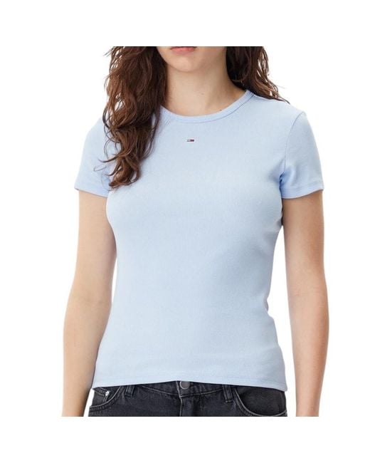 Tommy Hilfiger Lichtblauw T-shirt Voor Dw0dw17383 in het Blue