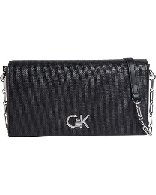 Calvin Klein Black Umhängetasche Mini mit Tragekette